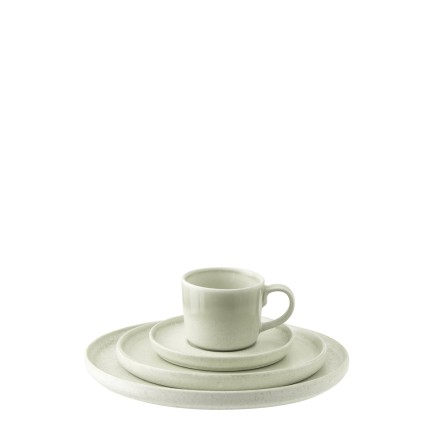 Assiette en grès vert clair 26,7x2 cm