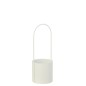 Vaso com alça metálica branca 13x13x36 cm Vaso com alça metálica branca 13x13x36 cm