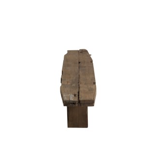 Banc brut recyclé en bois marron 190x38x46 cm