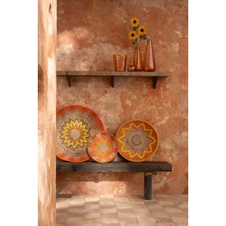 Panca grezza riciclata in legno marrone 190x38x46 cm