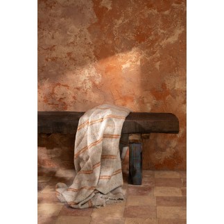 Panca grezza riciclata in legno marrone 190x38x46 cm