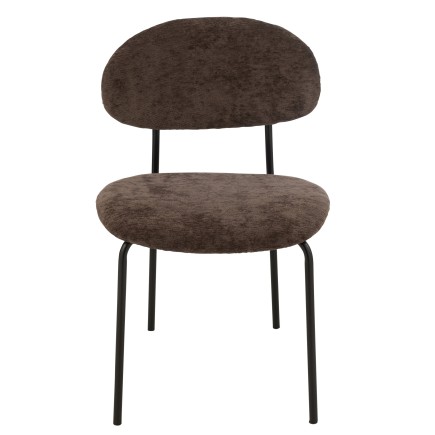 Chaise en textile marron 51x55x82 cm