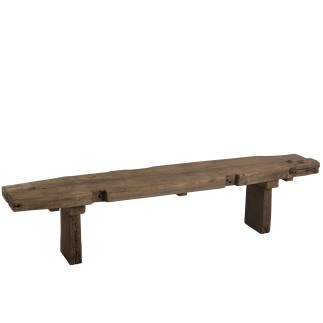 Panca grezza riciclata in legno marrone 190x38x46 cm