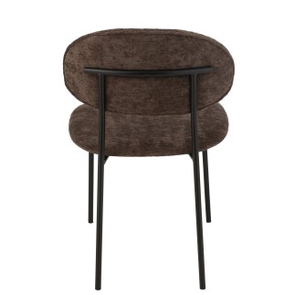 Sedia in tessuto marrone 51x55x82 cm