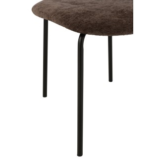 Sedia in tessuto marrone 51x55x82 cm