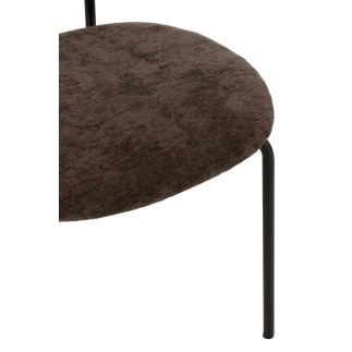 Sedia in tessuto marrone 51x55x82 cm