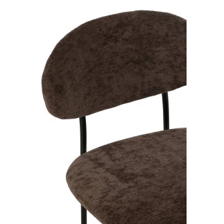Sedia in tessuto marrone 51x55x82 cm