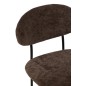 Sedia in tessuto marrone 51x55x82 cm