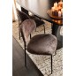 Sedia in tessuto marrone 51x55x82 cm