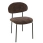 Sedia in tessuto marrone 51x55x82 cm