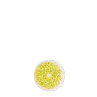 Assiette en dolomite vert et blanc 19x19x2 cm