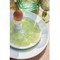 Plato de dolomita verde y blanco, 19 x 19 x 2 cm Plato de dolomita verde y blanco, 19 x 19 x 2 cm