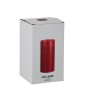 Lampe photophore en verre rouge 10x10x20 cm Lampe photophore en verre rouge 10x10x20 cm
