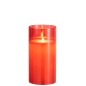 Lampe photophore en verre rouge 10x10x20 cm Lampe photophore en verre rouge 10x10x20 cm