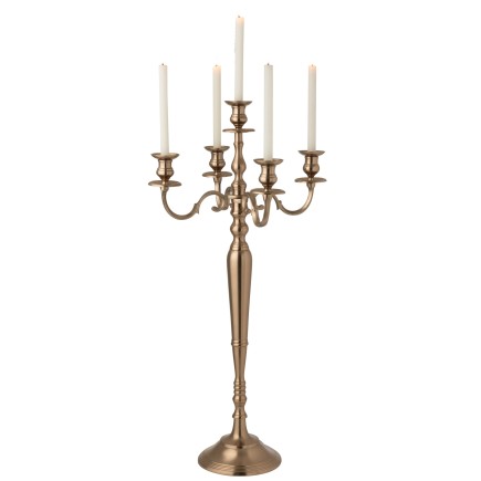 Candelero de aluminio rosa 47x47x98 cm