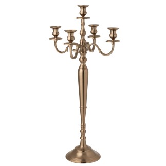 Candelero de aluminio rosa 47x47x98 cm