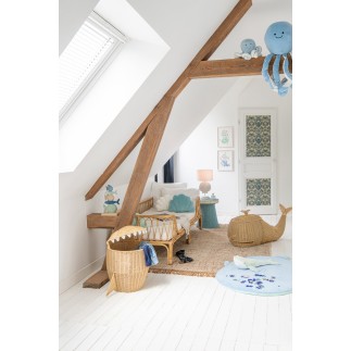 Panier baleine en pvc neige 90x31.5x46 cm