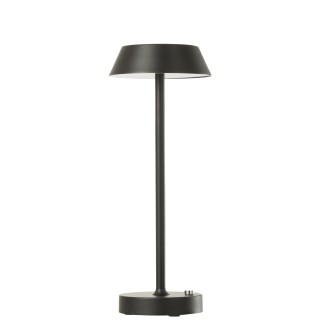 Lampada da tavolo in metallo nero 12x31,5x12 cm