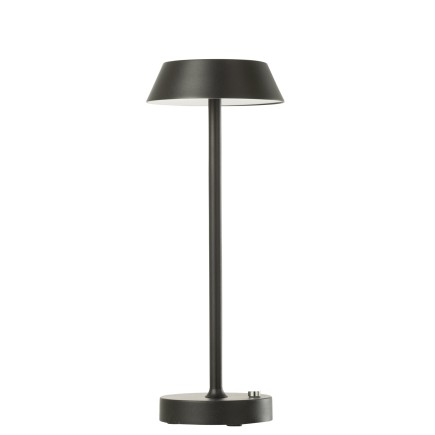 Candeeiro de mesa em metal preto, 12 x 31,5 x 12 cm