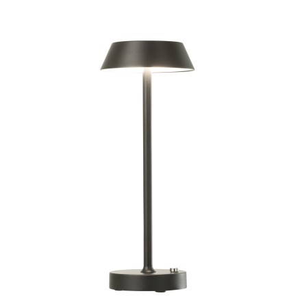 Lampada da tavolo in metallo nero 12x31,5x12 cm