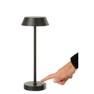 Lampe de table en métal noir 12x31,5x12 cm