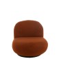 Chaise lounge socle bois en textile marron 81x95x71 cm Chaise lounge socle bois en textile marron 81x95x71 cm