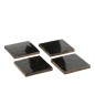 Sous-verres en bois acacia noir 10x10x0,5 cm Sous-verres en bois acacia noir 10x10x0,5 cm