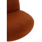 Butaca con base de madera en tejido marrón 81x95x71 cm