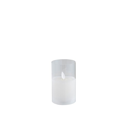 Lampada a LED brillante in vetro trasparente 7,5x7,5x12,5 cm