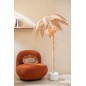 Chaise lounge socle bois en textile marron 81x95x71 cm Chaise lounge socle bois en textile marron 81x95x71 cm