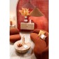Chaise lounge socle bois en textile marron 81x95x71 cm Chaise lounge socle bois en textile marron 81x95x71 cm