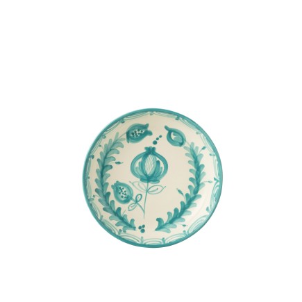 Piatto in ceramica blu chiaro 25x25x6 cm