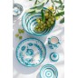 Prato de cerâmica azul claro 25x25x6 cm Prato de cerâmica azul claro 25x25x6 cm