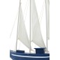 Voilier décoratif 3 mats en bois bleu 42.5x8.2x79 cm Voilier décoratif 3 mats en bois bleu 42.5x8.2x79 cm