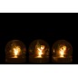 Conjunto de 3 campanas de Navidad con luces LED de madera multicolor 11.5x10x10 cm