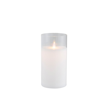 Lâmpada LED em vidro transparente 10x10x20 cm