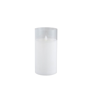 Lâmpada LED em vidro transparente 10x10x20 cm