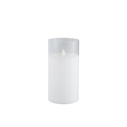Lâmpada LED em vidro transparente 10x10x20 cm