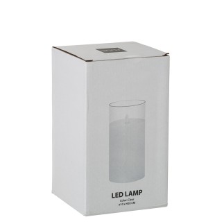 Lâmpada LED em vidro transparente 10x10x20 cm