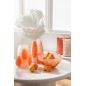 Photophore ou vase en verre orange 21x21x28.5 cm Photophore ou vase en verre orange 21x21x28.5 cm