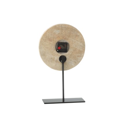 Horloge sur pied en marbre beige 20x10x44 cm