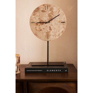 Reloj de pie de mármol beige 20 x 10 x 44 cm