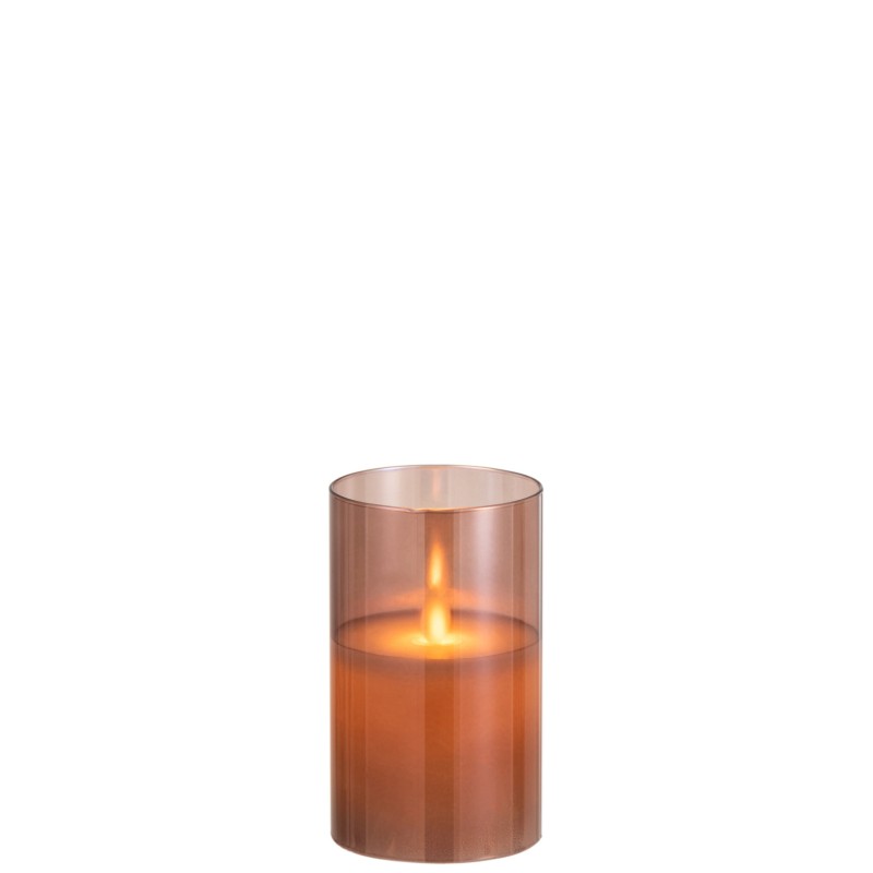 Lampada a LED in vetro marrone 8x8x13 cm