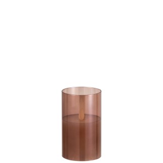 Lâmpada LED em vidro castanho 8x8x13 cm