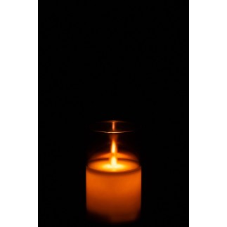 Lâmpada LED em vidro castanho 8x8x13 cm
