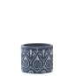 Bougie dans pot en céramique bleu 10.5x10.5x8.5 cm Bougie dans pot en céramique bleu 10.5x10.5x8.5 cm