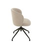 Silla ajustable de terciopelo beige 56x48x48cm Silla ajustable de terciopelo beige 56x48x48cm