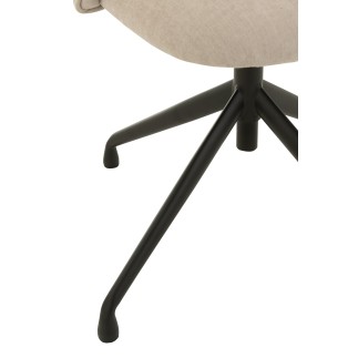 Sedia regolabile in velluto beige 56x48x48cm