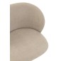 Silla ajustable de terciopelo beige 56x48x48cm Silla ajustable de terciopelo beige 56x48x48cm