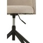 Silla ajustable de terciopelo beige 56x48x48cm Silla ajustable de terciopelo beige 56x48x48cm